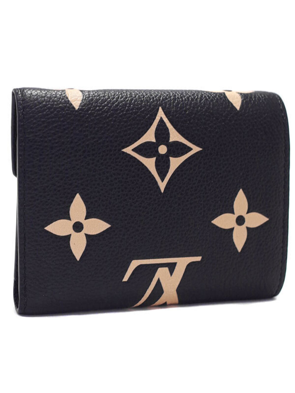 Louis Vuitton Victorine Tri Wallet fold Monogram Empreinte Portefeuille Brown